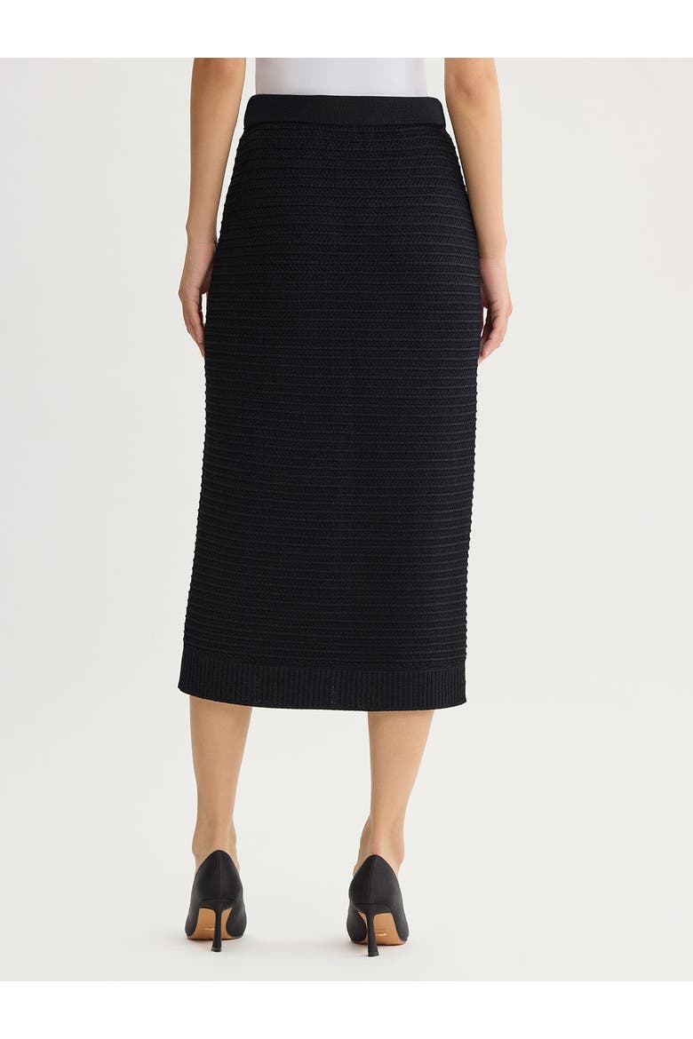 Straight Monochromatic Ottoman Knit Maxi Skirt, Alternate, color, Black