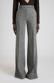 Valentino Natté Buttoned Weave Virgin Wool Blend Pants