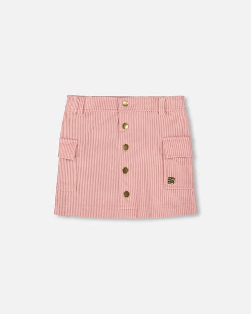 Deux Par Deux Corduroy Skirt With Cargo Pockets In Gold