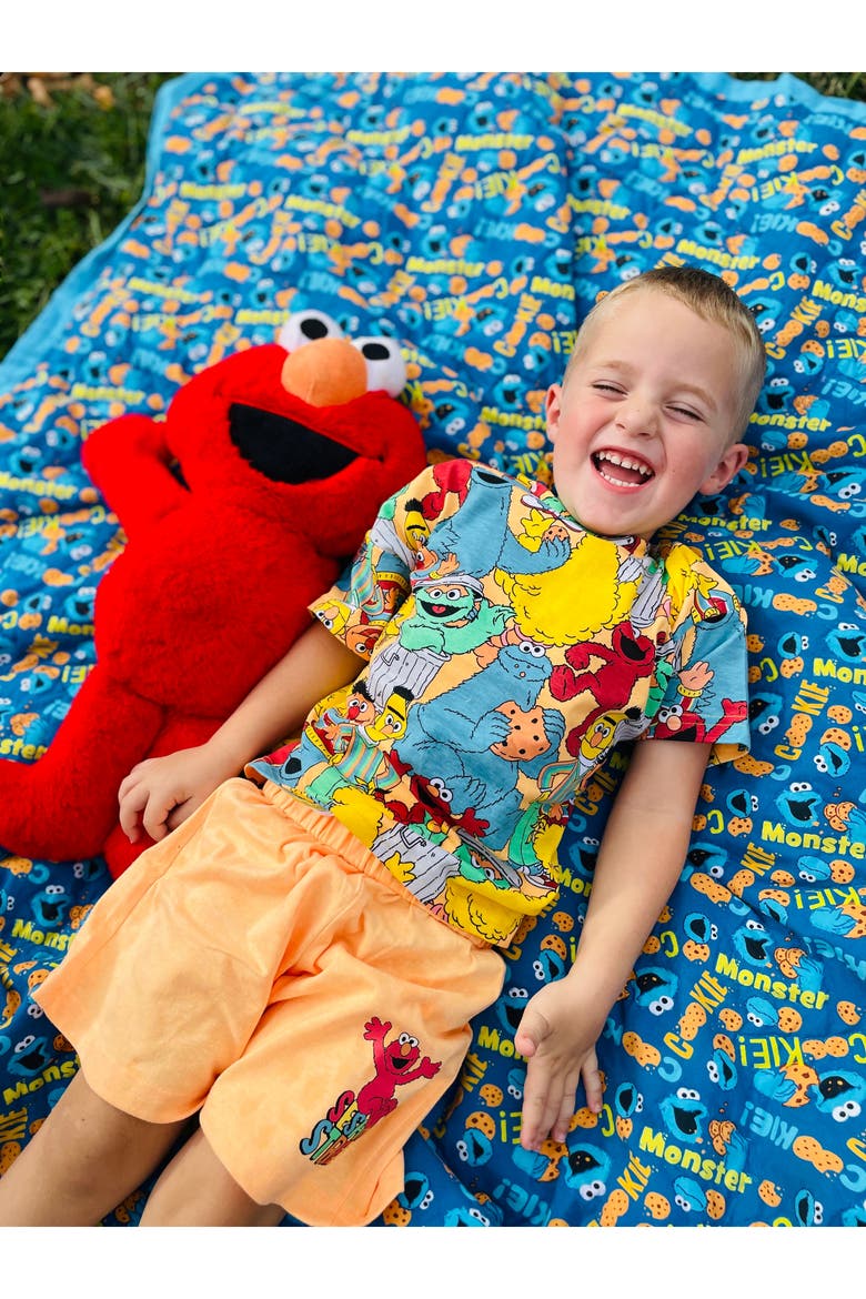 2-Piece T-Shirt and Shorts Set, Alternate, color, Elmo Orange