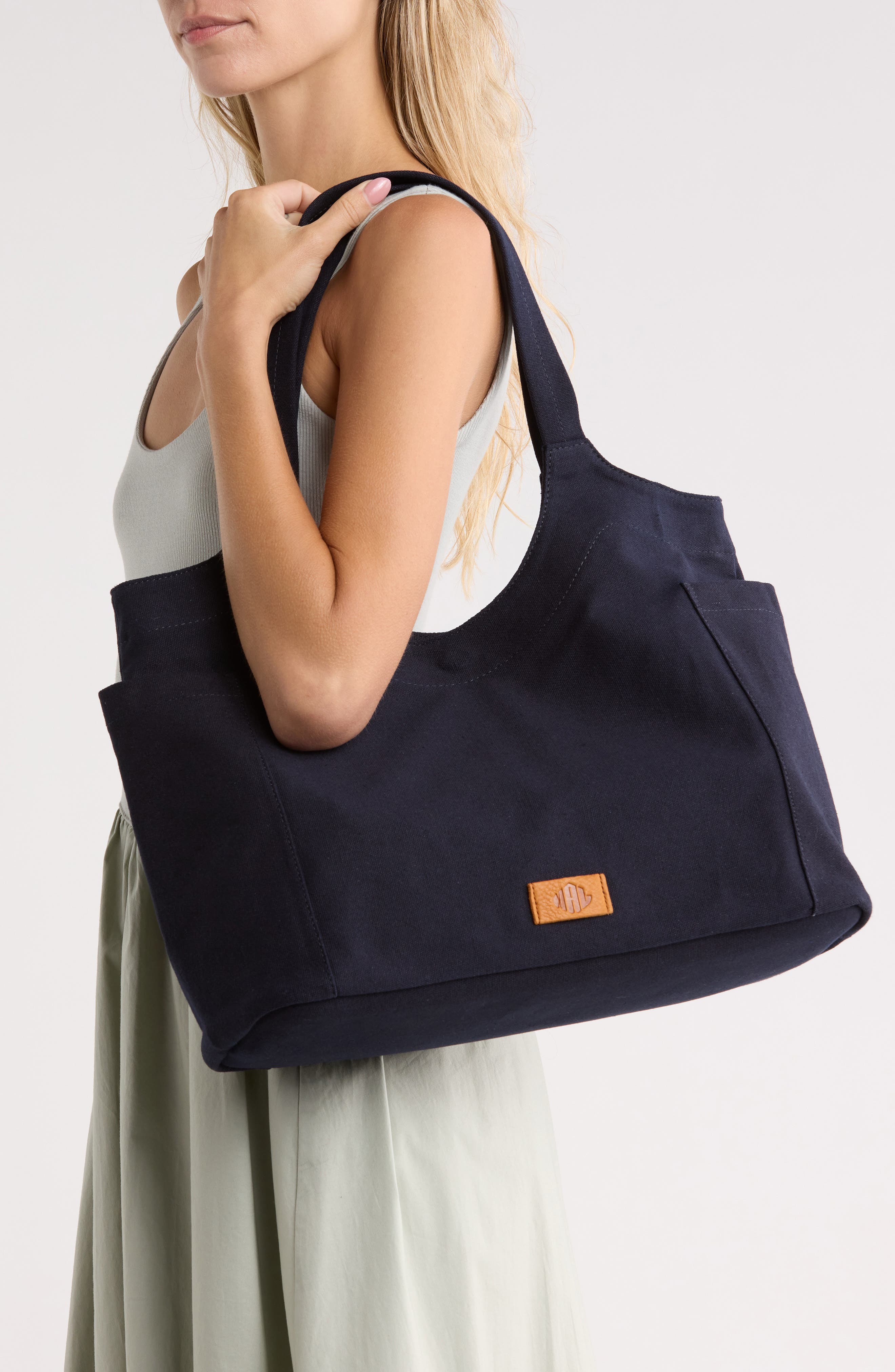 Annika Canvas Tote Bag, Alternate, color, MIDNIGHT