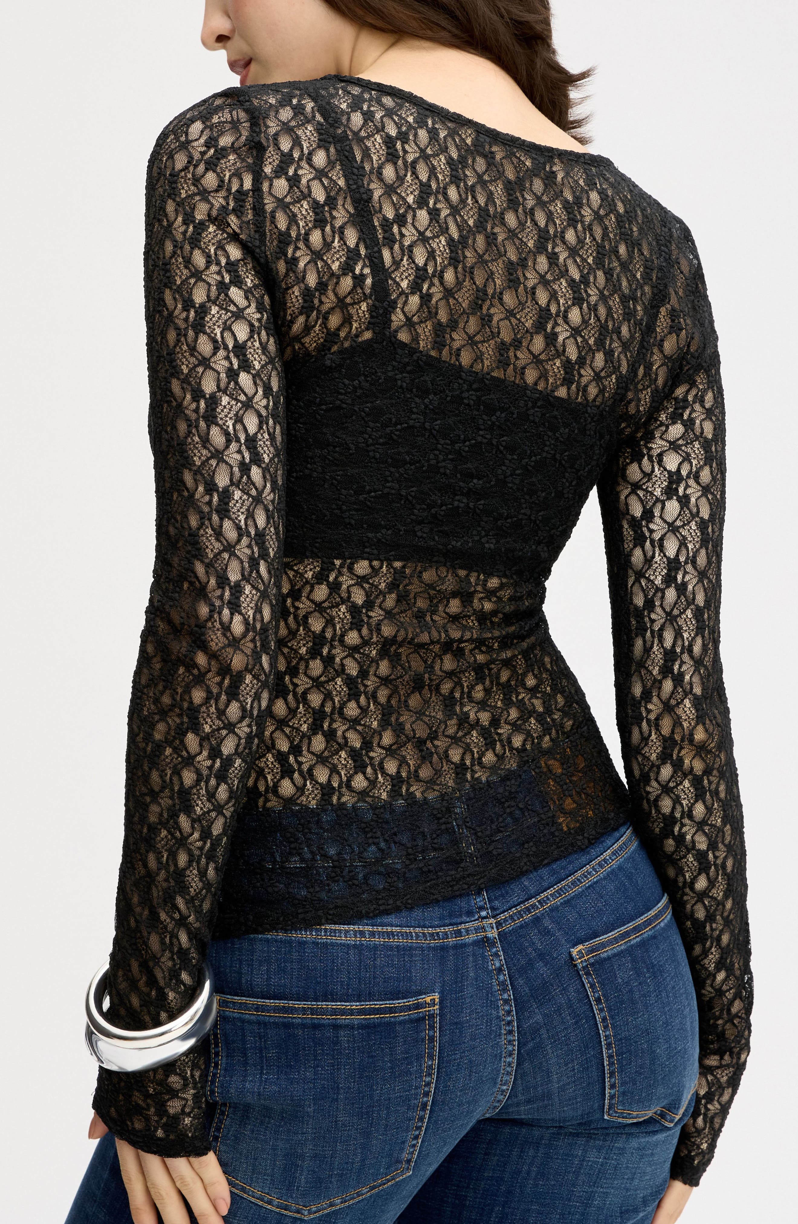 Sheer Lace Top - image 2