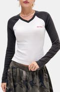 Iets Frans Long Sleeve Cotton V-Neck T-Shirt
