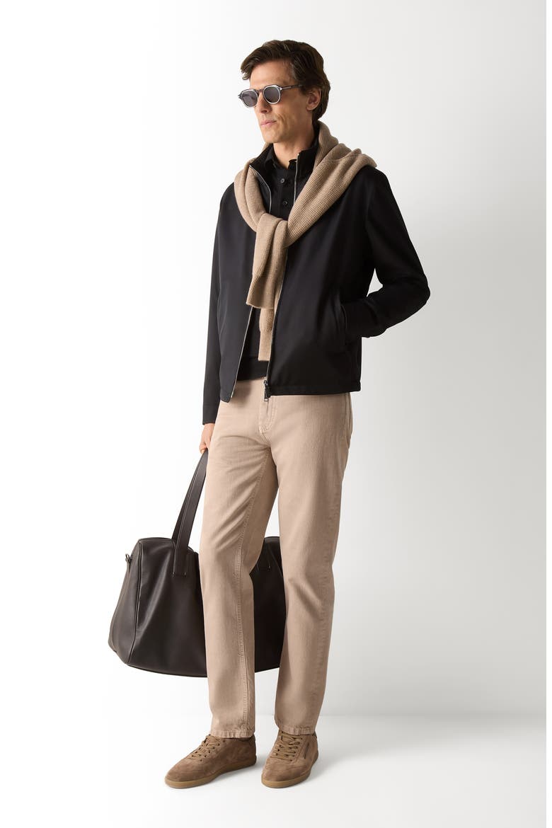 Stand Collar Jacket, Alternate, color, BLACK