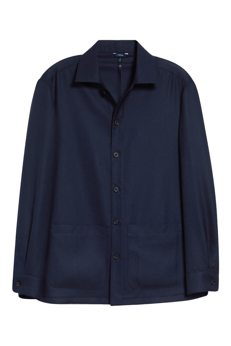 Wool Hopsack Overshirt, Alternate, color, NAVY