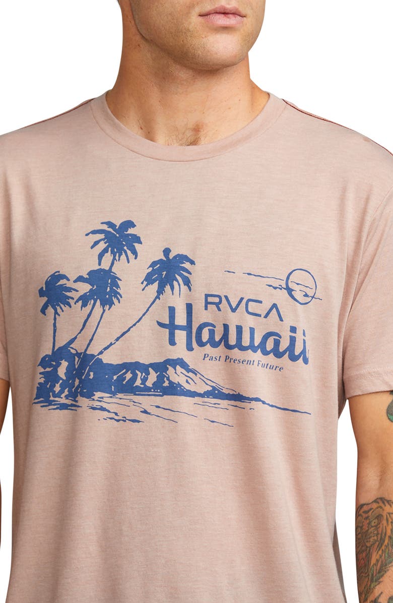 RVCA Luau Vistas Slim Fit Graphic T-Shirt, Alternate, color, Pale Mauve