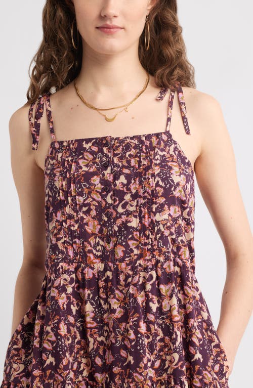 Treasure & Bond Tie Shoulder Tiered Maxi Dress