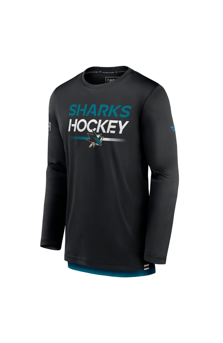 FANATICS Men's Fanatics Branded  Black San Jose Sharks Authentic Pro Long Sleeve T-Shirt, Alternate, color, 