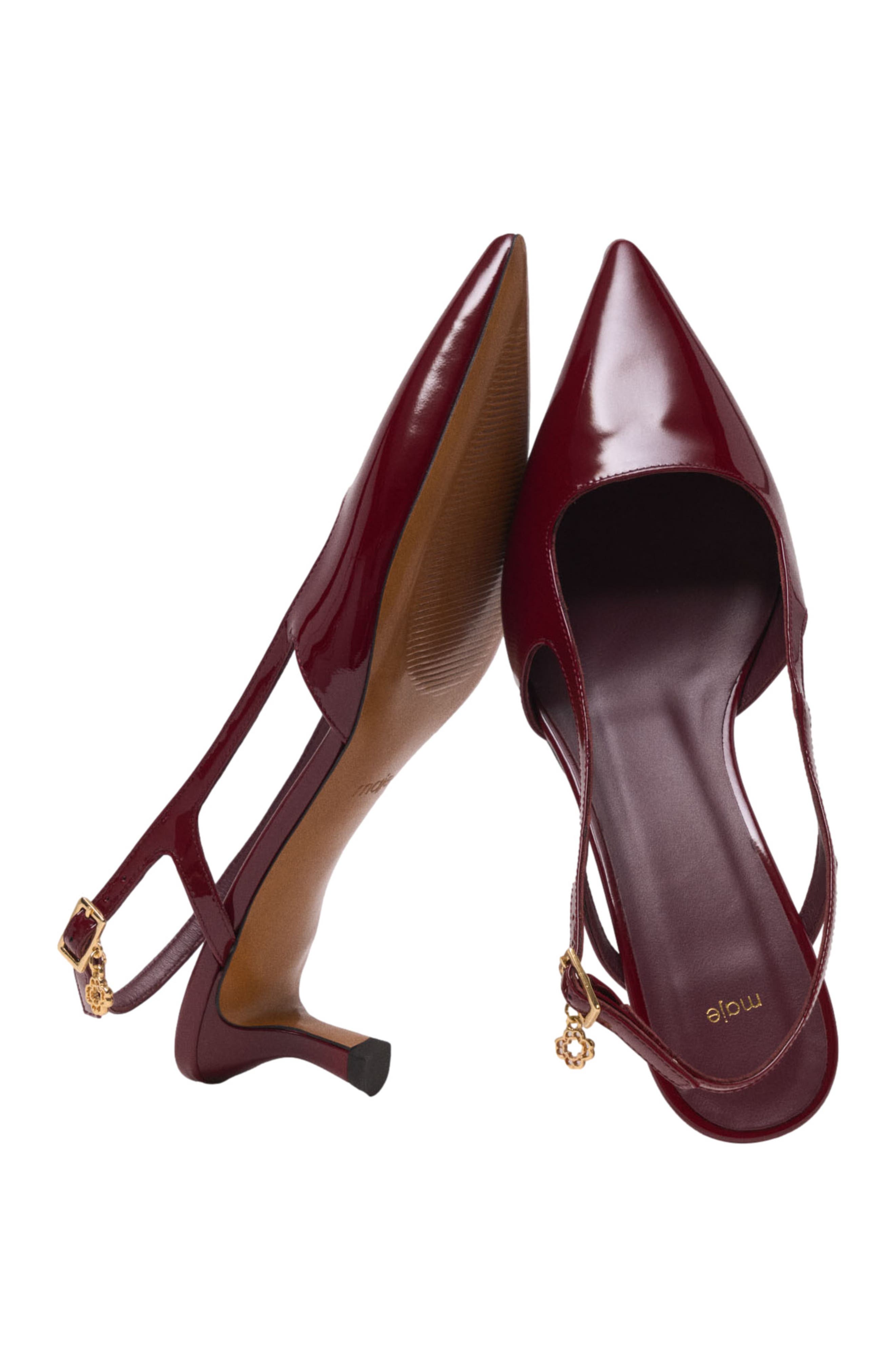 maje Slingback pumps, Alternate, color, Burgundy