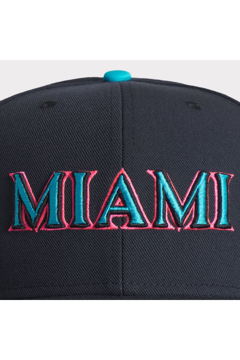 Men's Nike Black Miami Marlins 2025 City Connect Performance Fitted Hat, Alternate, color, Black