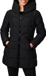 Bernardo Hooded Water Resistant Puffer Jacket
