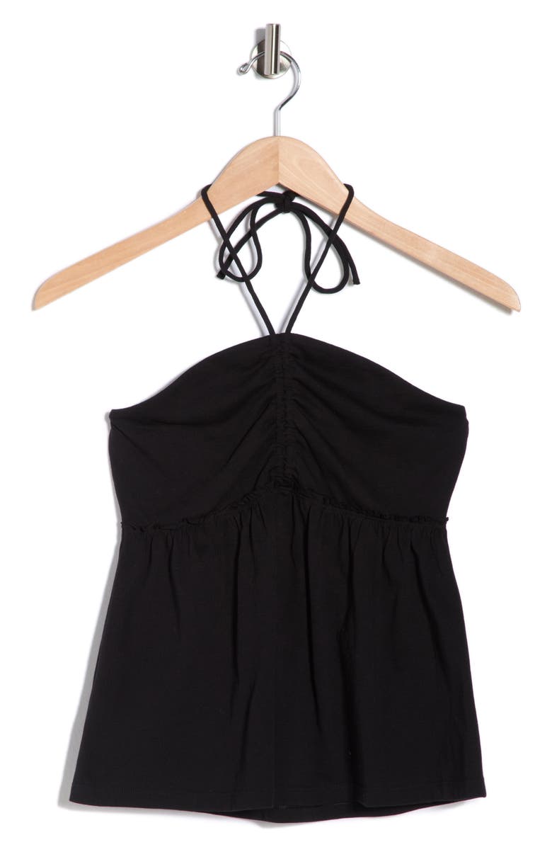 Abound Babydoll Halter Top, Alternate, color, Black