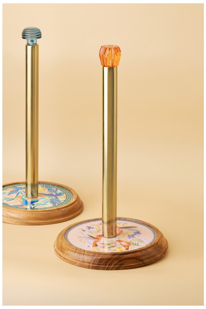 Songbird Garden Paper Towel Holder, Alternate, color, ORANGE