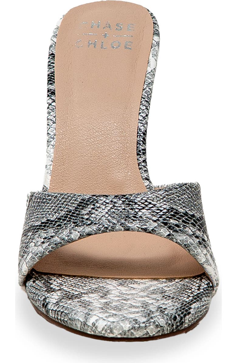 CHASE AND CHLOE Slide Stiletto Sandal, Alternate, color, Snake