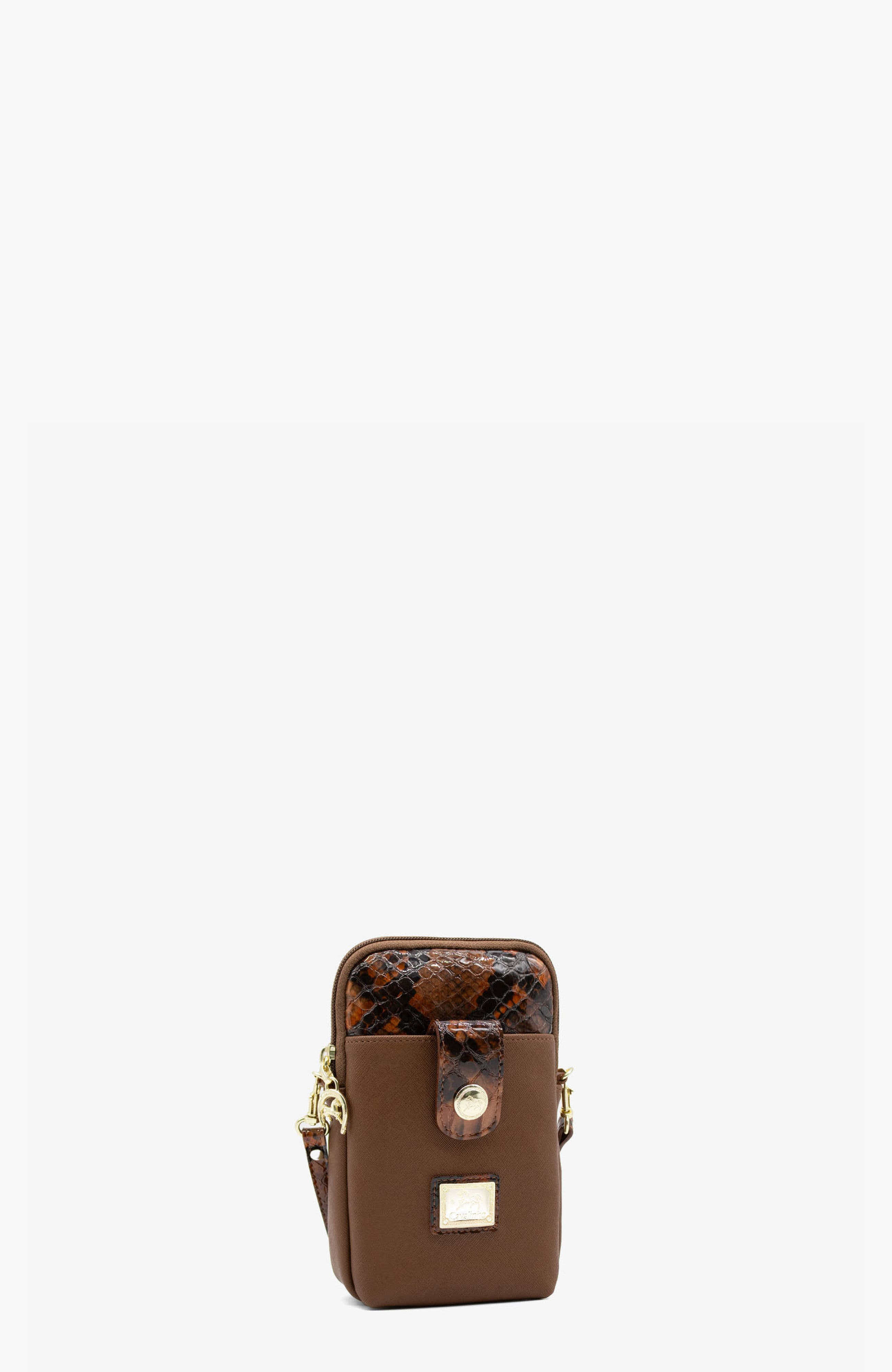 Cherry Blossom 430 Phone Crossbody Bag, Alternate, color, Camel Brown