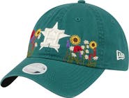 New Era Women's New Era  Dark Green Houston Astros Floral Stitch 9TWENTY Adjustable Hat