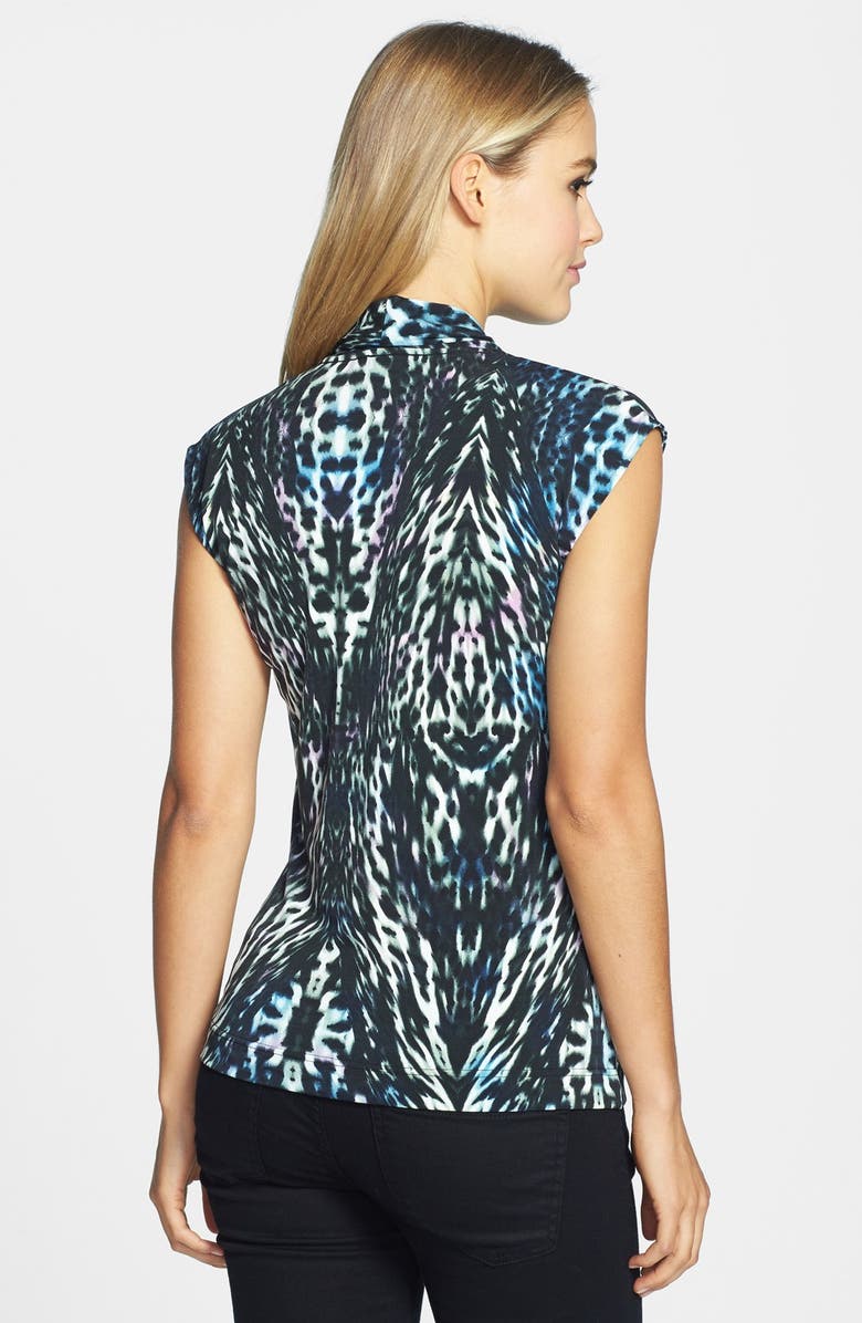 Vince Camuto Draped Front Stretch Knit Top, Alternate, color,