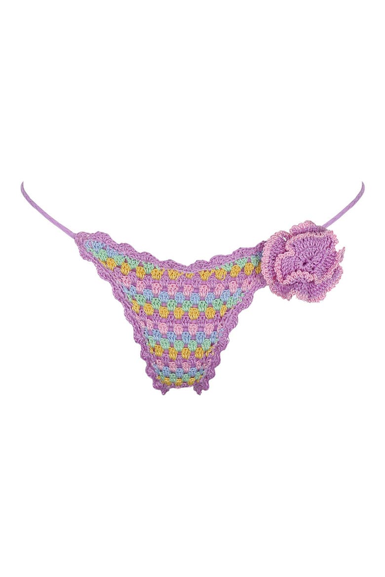 Beatriz Reversible Crochet Bikini Bottoms, Alternate, color, PURPLE