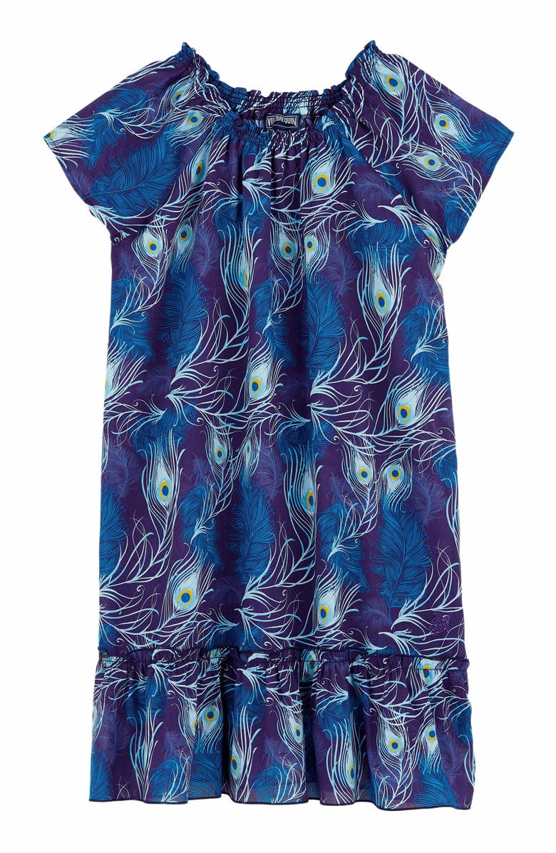 Vilebrequin Kids' Eyes Of The Wind Cotton Voile Dress, Main, color,