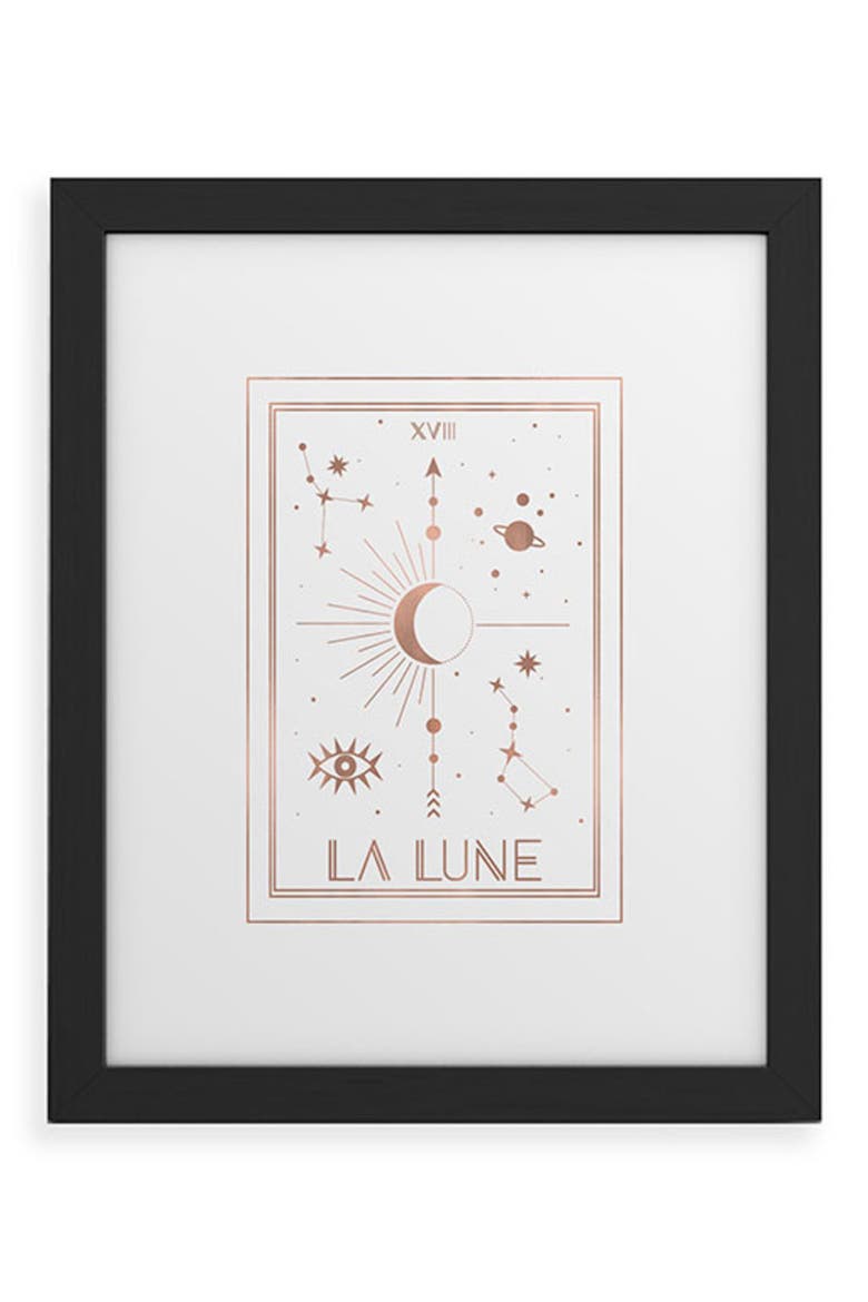 La Lune or the Moon Framed Art Print, Main, color, BLACK FRAME 13X19