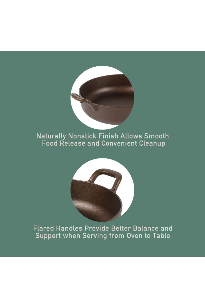 Natural Bronze Finish Round Cast Iron Everyday Pan, Alternate, color, Natural Bronze