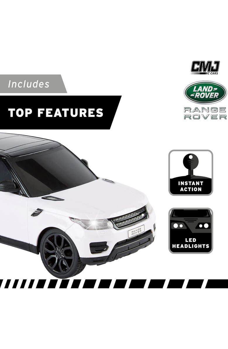 CMJ RC Cars Range Rover White Toy Car 124 Scale, Alternate, color, Multicolored