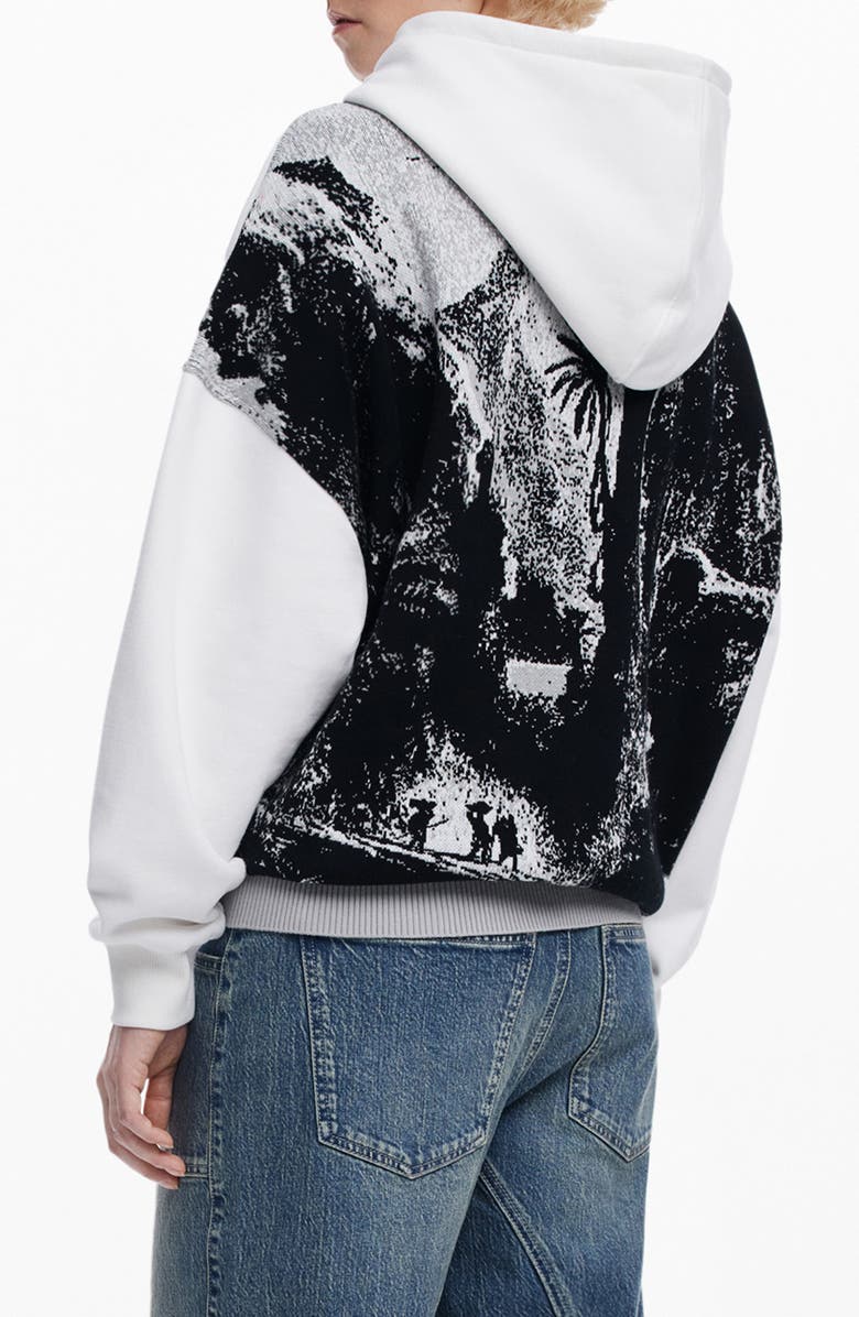 Desigual Oversize Hoodie, Alternate, color, White