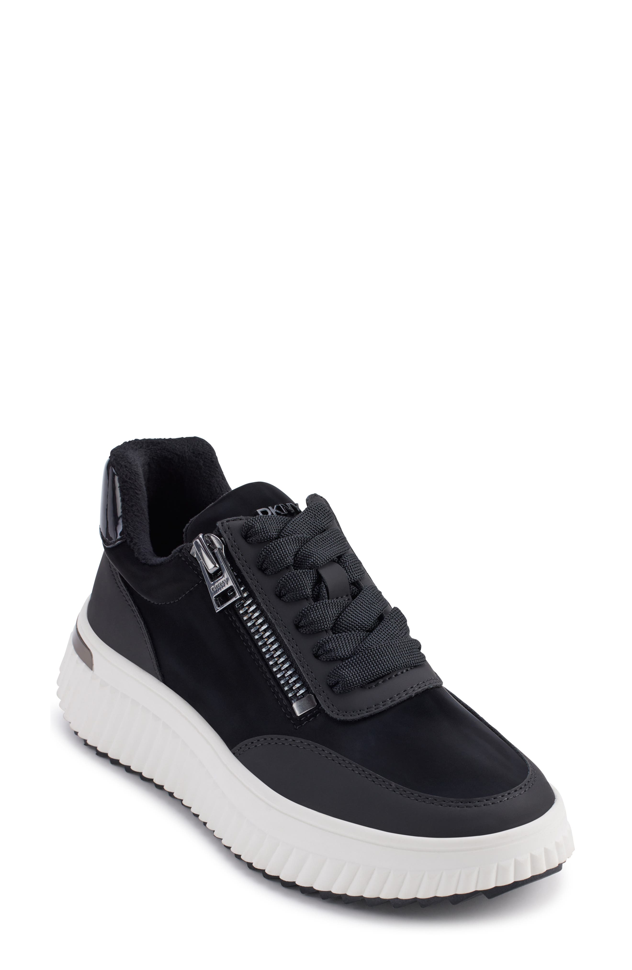DKNY Laurence Wedge Sneaker, Main, color, Black