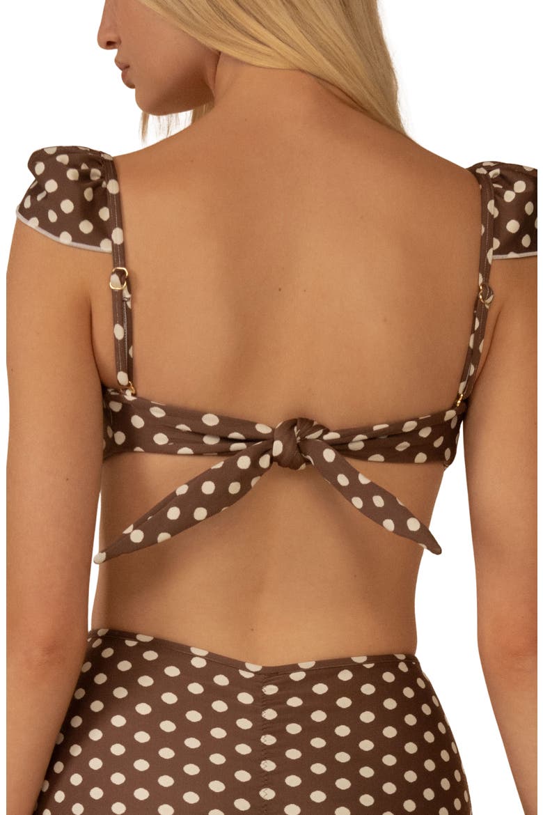 Vivian Cabana Polka Dot Knotted Bikini Top, Alternate, color, VIVIAN