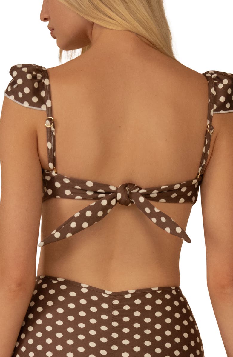 MONTCE Vivian Cabana Polka Dot Knotted Bikini Top, Alternate, color, Vivian