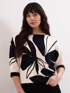 Phase Eight Printed Round Neck Knit Faith Jumper