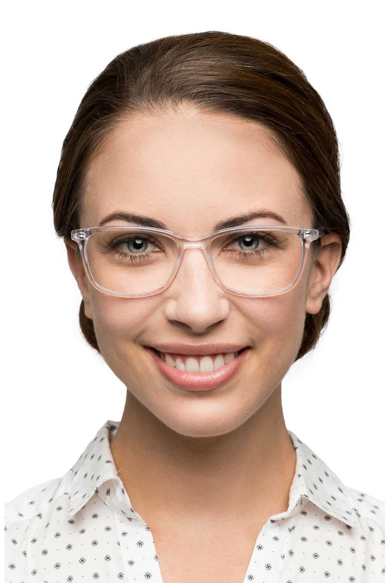 Faraday 53mm Rectangle Blue Light Blocking Glasses, Alternate, color, PANORAMA/ CLEAR