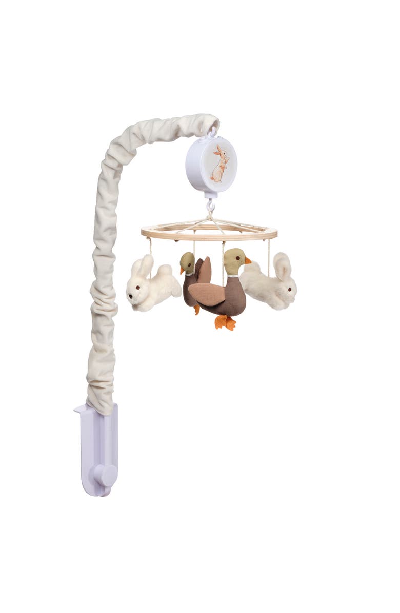 Lambs & Ivy Signature Bunny Hop Musical Baby Crib Mobile Soother Toy, Alternate, color, Cream