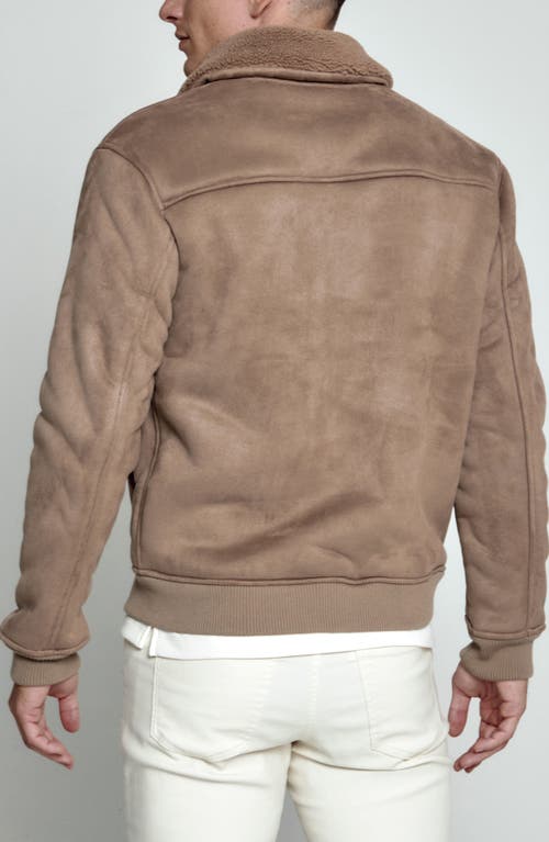 7 Diamonds Evolution Faux Suede & High-pile Fleece Jacket In Brown
