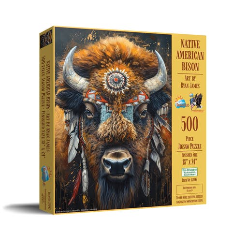 Native American Bison 500 piece Jigsaw Puzzle for Adults