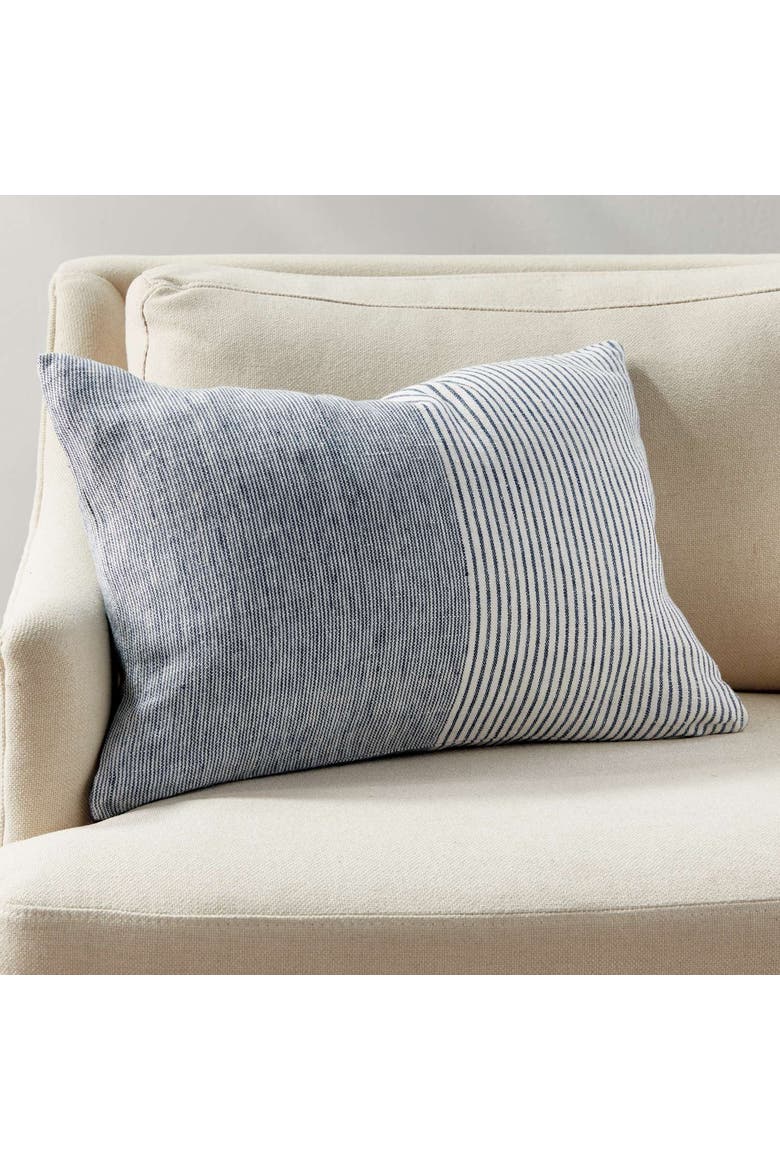 Otis Pinstripe Lumbar Pillow, Alternate, color, Blue