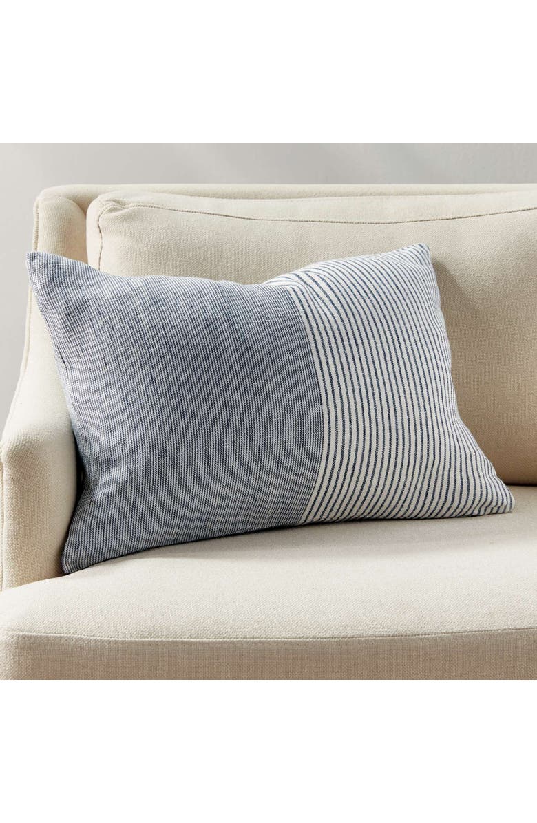 Napa Home & Garden Otis Pinstripe Lumbar Pillow, Alternate, color, Blue