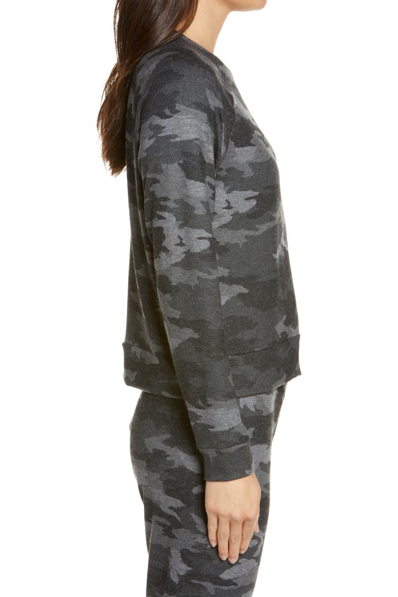 Hacci Raglan Pullover, Alternate, color, DARK GRAY BLACK CAMO