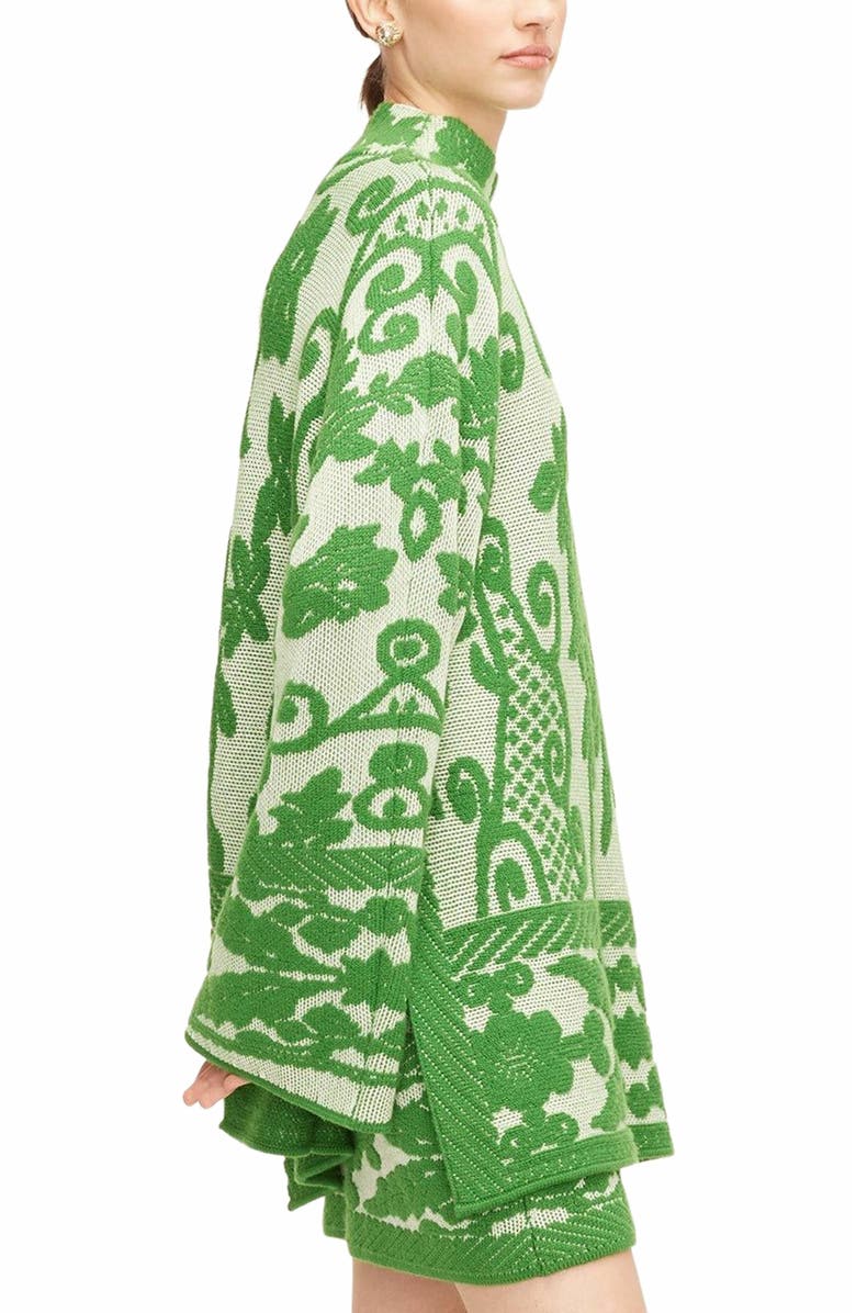 Rebecca Taylor Tapestry Jacquard Turtleneck, Alternate, color, Tapestry Fleur Golf Combo