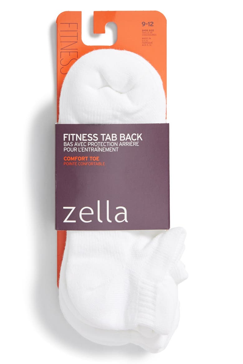 3-Pack Tab Back Socks, Alternate, color, WHITE