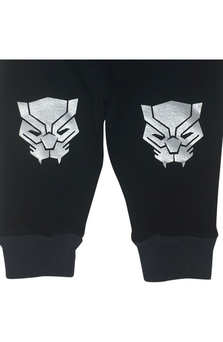 Marvel Avengers Bodysuit Pants & Hat Layette Set, Alternate, color, Black Panther Black