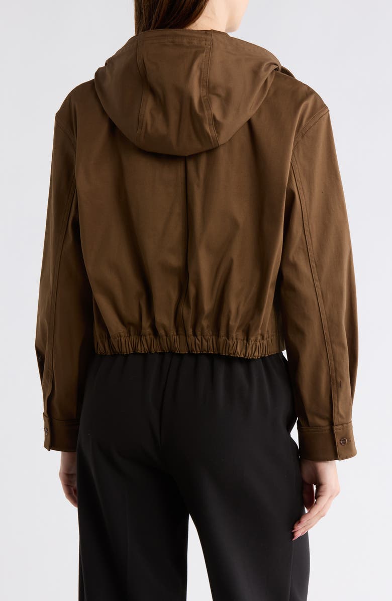 Theory Hooded Crop Jacket, Alternate, color, Clove