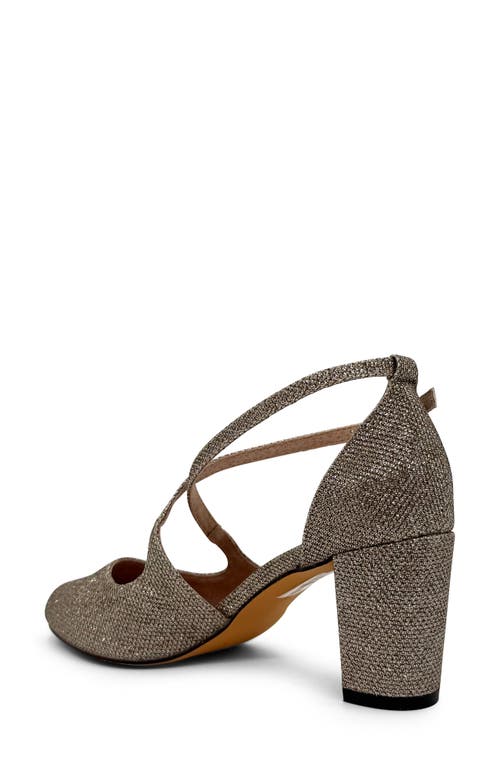 Chelsea Crew Oren Crossover Pump In Gold Glitter Pu