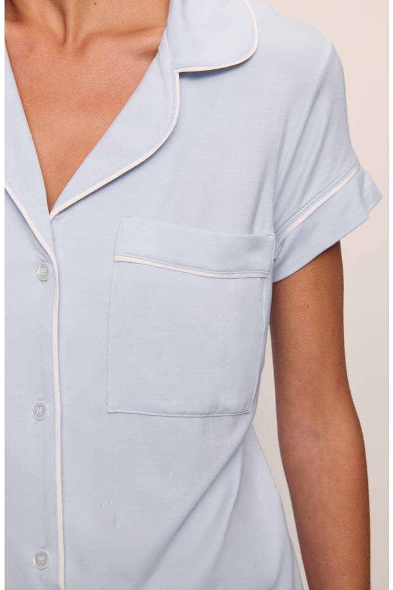 Gisele Short Pajamas, Alternate, color, ICE BLUE/ IVORY