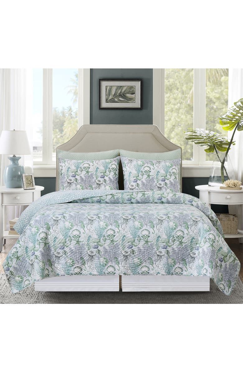 C&F Home Shoreline Waters Bedding Quilt Set, Alternate, color, Blue