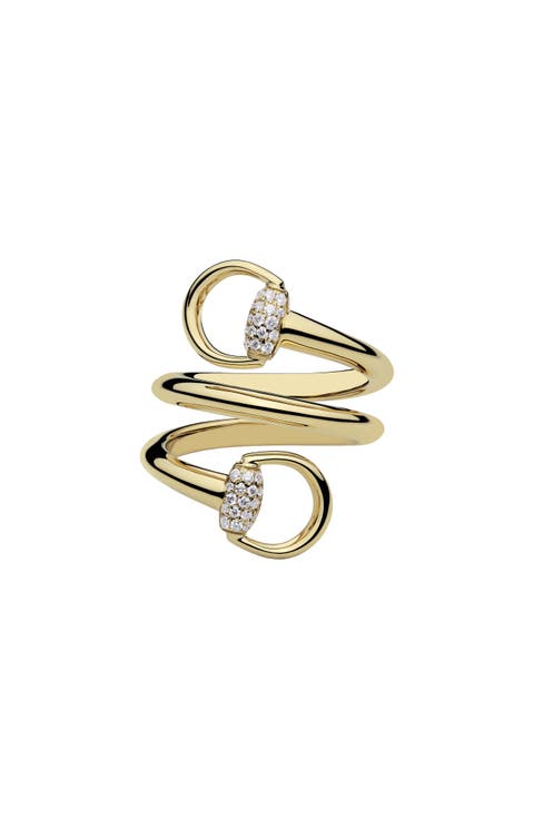 Diamond Horsebit Ring