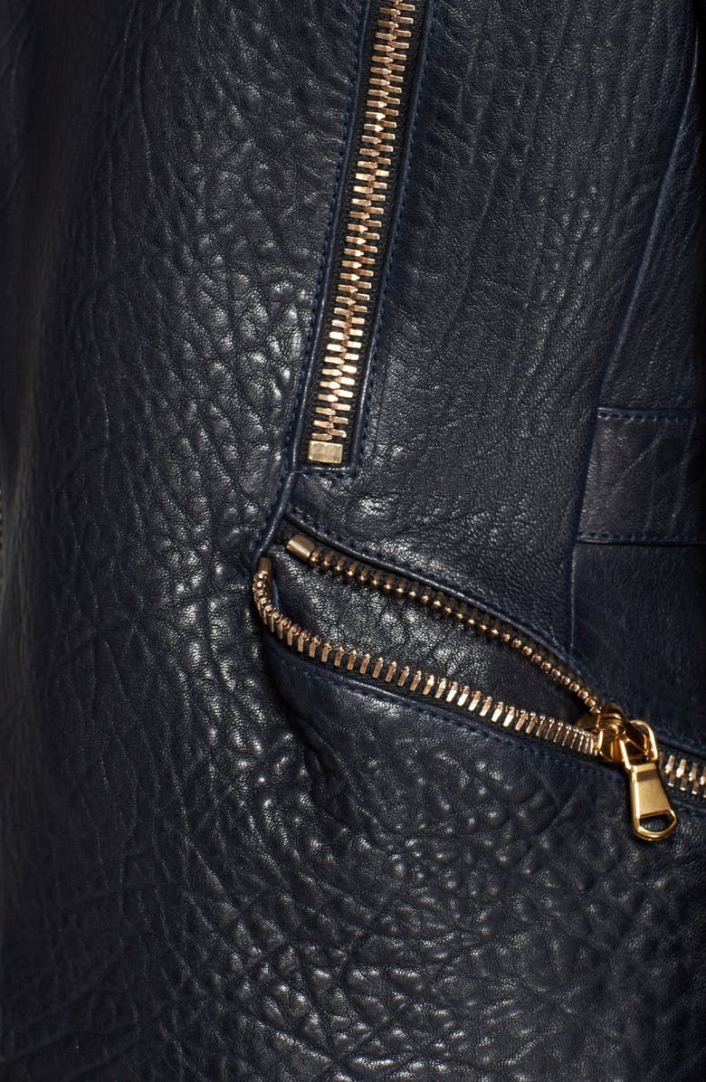 McQueen Alexander McQueen Leather Biker Jacket, Alternate, color,