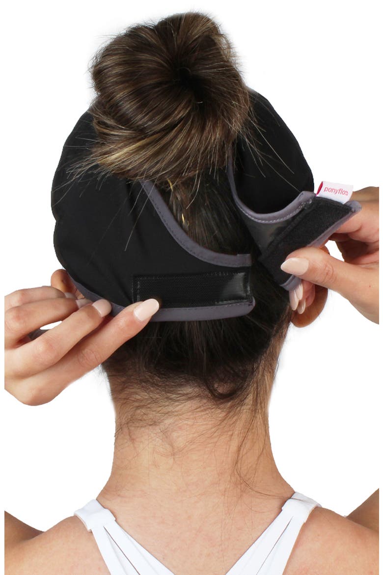 Water Resistant Active PONYFLO Hat, Alternate, color, BLACK