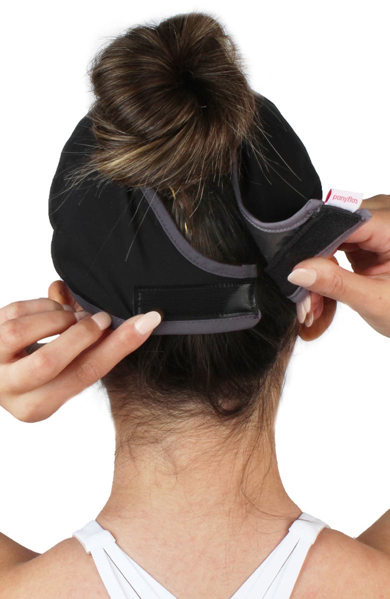 David & Young Water Resistant Active PONYFLO Hat, Alternate, color, Black