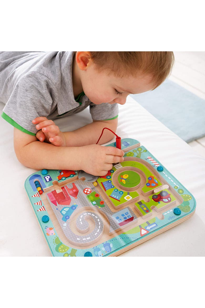 Town Maze Magnetic Puzzle Game, Alternate, color, Blue Multi